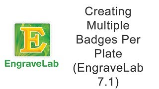 Creating Multiple Badges Per Plate EngraveLab 71 [upl. by Ahsinotna]