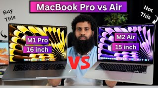 MacBook M2 Air 15 inch vs M1 Pro 16 inch Full Comparison in 2023 [upl. by Elissa]