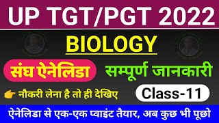 TGTPGT BIOLOGY 2022  CLASS 11  tgt pgt biology online classes  tgt biology  phylum annelida [upl. by Aevin]