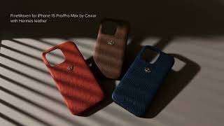 Caviar upgraded FineWoven cases for iPhone 15 using genuine Hermes leather [upl. by Dosia]