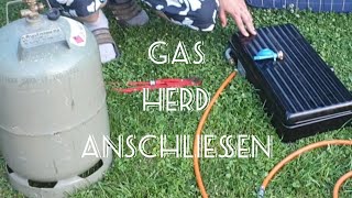 🏕️ Gasherd für Camping und garten Anschließen [upl. by Hsirt]