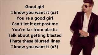 Robin Thicke  Blurred Lines feat TI and Pharrell Lyrics on Screen HD [upl. by Ellirpa]