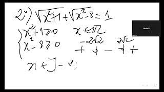 Equations irrationnelles 1S 8 cours en ligne [upl. by Anaiad]