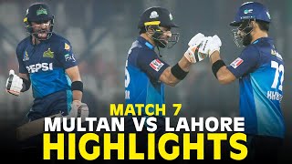 Full Highlights  Multan Sultans vs Lahore Qalandars  Match 7  HBL PSL 9  M2A1A [upl. by Odrareve]