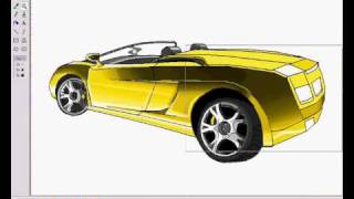 Lamborghini Gallardo Spyder in Microsoft Paint [upl. by Susanne]