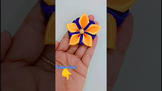 Handmade  Ribbon flower how to make Ribbon flower ribbon flowers [upl. by Adnowal]