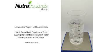 L Carnosine Vegan Solubility Test [upl. by Elissa]