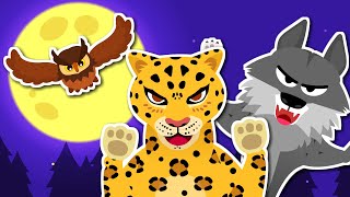 Hunters in the Night  “Ahooh It’s our world”  Animal song  Song for kids ★ TidiKids [upl. by Emyaj242]