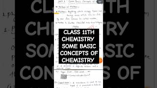 Some basic concepts of chemistry class 11thNEETJEE chemistry neet jee shorts viralvideo yt [upl. by Nickey]