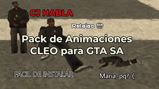 Como Descargar e Instalar Pack de Animaciones CLEO para GTA San Andreas [upl. by Fancie]