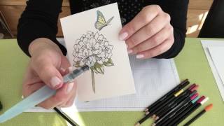 Malen mit den neuen Aquarellstiften von Stampin Up [upl. by Heidi]