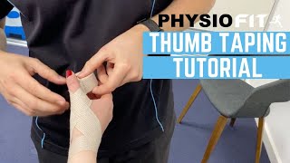 Basic support taping for a sprained thumb injury by Physio Fit Adelaide [upl. by Reilly]