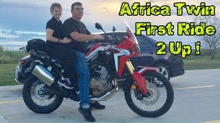 Honda Africa Twin CRF1000L First Ride 2 Up [upl. by Lyrrad641]