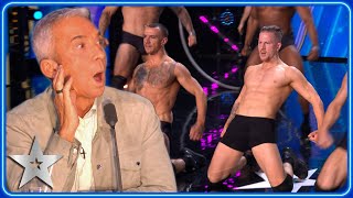 SURPRISE STRIPTEASE gets Amanda and Bruno hot under the collar  Auditions  BGT 2023 [upl. by Roanne632]