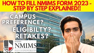 How to fill NMIMS Form 2023  Step by Step explained  NPAT 2023  Nmims Mumbai  Harshit Chauhan [upl. by Duval]