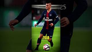 Marco Verratti Evolution marcoverratti football soccer evolution shorts shortvideo [upl. by Yartnod]