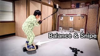 NHL Shooting on Balance Board  Hockey Challenge at Home [upl. by Finny521]