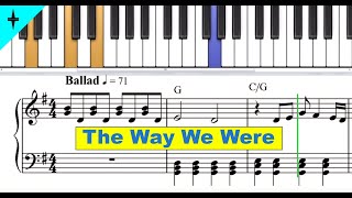 The Way We Were  Barbra Streisand  Level 4 for Piano [upl. by Benedikt]