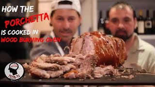 HOW TO MAKE PORCHETTA Episode 2 COOKED IN A WOOD BURNING OVEN [upl. by Ielirol]