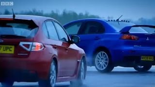 Mitsubishi Evo vs Subaru Impreza  Top Gear  BBC [upl. by Eran]