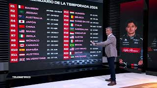 CALENDARIO OFICIAL DE LA F1 2024  AGENDA DE LOS GRANDES PREMIOS telemetricof1 F12024 f12023 [upl. by Adnilahs]