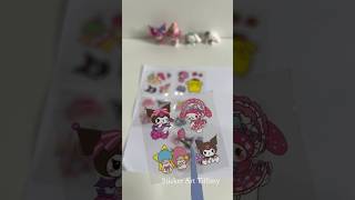 Kuromi my melody and my little twin star sanrio kuromi sticker art shorts [upl. by Natsreik30]