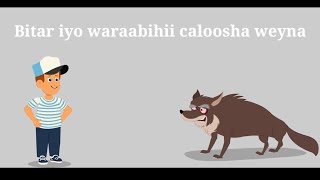 Sheeko caruureed  sheekadii bitar iyo waraabihii caloosha weynaa cartoon af somali [upl. by Aihtenak]