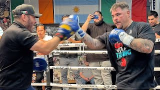 MUST SEE  Andy Ruiz Jr SCARY speed amp power ahead of comeback in workout for Jarell Miller [upl. by Gorey]