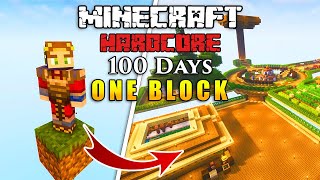 I Survived 100 Days IN ONE BLOCK SKYBLOCK in Minecraft Hardcore [upl. by Sumahs494]