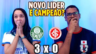 REACT PALMEIRAS 3 X 0 INTERNACIONAL  NOVO LIDER DO BRASILEIRAO [upl. by Rothmuller171]