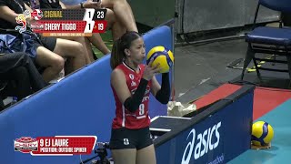 CignalChery Tiggo set 3 finish  2023 PVL AllFilipino Conference [upl. by Hoeve908]