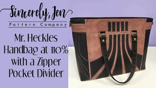 Mr Heckles Handbag  Increased to Tote Size with a Zippered Pocket Divider [upl. by Hallette439]