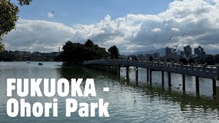 4K Day Walk in Fukuoka  Ohori Park [upl. by Ahsimaj]