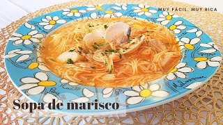 SOPA de MARISCO muy fácil y riquísima no te compliques [upl. by Mohandas]