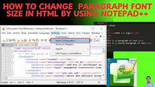 How to change Paragraph font size in HTMLnotepad HTML Bangla [upl. by Macmillan887]