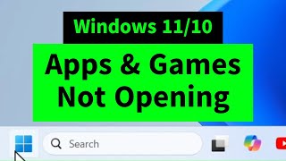 Apps and Games not Opening in Windows 11 Simple Fix [upl. by Tanitansy]