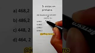 ¿Cuál es tu respuesta matematicasfaciles disfrutalasmatematicas profejeff fypシ゚ [upl. by Dranik]