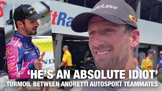 Hes an absolute idiot Grosjean on Rossis actions during Mid Ohio IndyCar race [upl. by Ennylcaj]