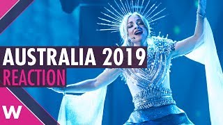 Kate MillerHeidke quotZero Gravityquot REACTION  Eurovision Australia Decides 2019 RESULTS [upl. by Monto]