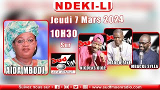 NDEKI LI EN DIRECT SUR SUD FM DU 07 MARS 2024 [upl. by Maxy377]