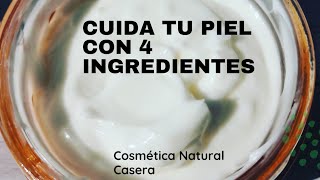 Cómo hacer una CREMA facial HIDRATANTE natural la MÁS FÁCIL de Cosmética natural casera [upl. by Israeli]