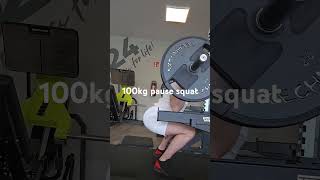 100kg pause squat motivation germany sport training gym squat sports [upl. by Valina450]