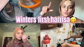 Winters first harissa at home😋 ft Choti didi  Sayeda hubza ali  V201 [upl. by Ulund]