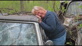 MOM FINDS HER LOST 68 DART GTS 340 CONVERTIBLE SHE BOUGHT NEW IN A FOREST dodge mopar barnfind [upl. by Frissell]