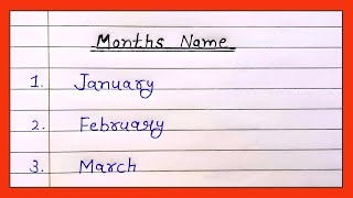 January february March  Months of the year  Months name  writing twelve months name [upl. by Asus]