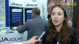 CISOLAR 2018 Tatiana Shutova Sales manager JA Solar about CISOLAR 2018 [upl. by Hagood]