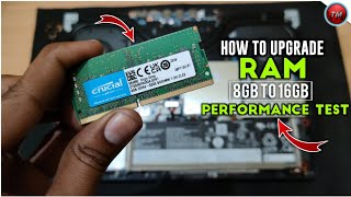 How To Upgrade Ram in Laptop  Lenovo Legion 5 Ram Upgrade  8GB To 16GB  Performance Test [upl. by Hatty581]