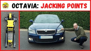 Skoda Octavia Mk2 Tips How To Find Jacking Points Find Jack Points [upl. by Karub]