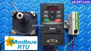 DVP 14SS2 quotModbus RTUquot INVT Goodrive 20 VFD [upl. by Analram]