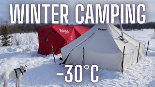 30°C to 4°C Winter Camping  Eskimo Pistol Bit Auger  Snow Advisory  Camp Oven Cooking  Muffins [upl. by Cahra133]